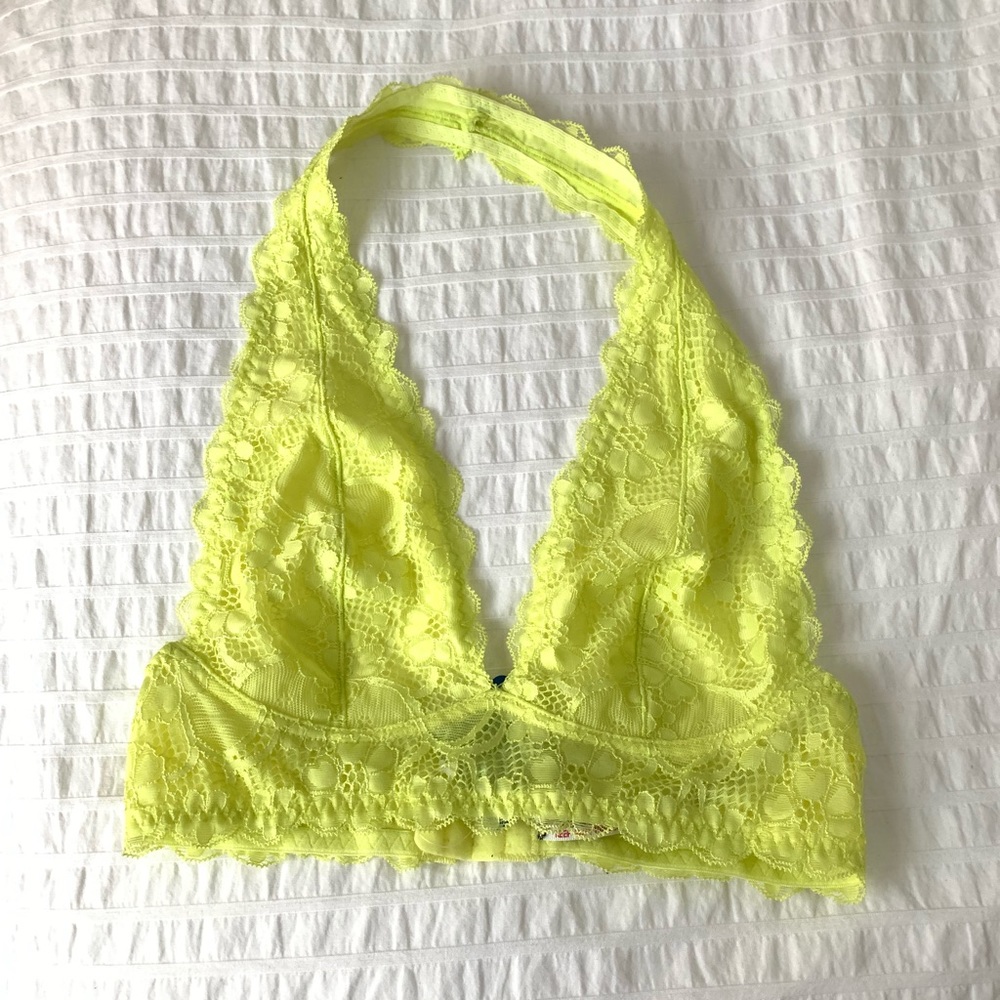 Free People Lace Halter Bralette